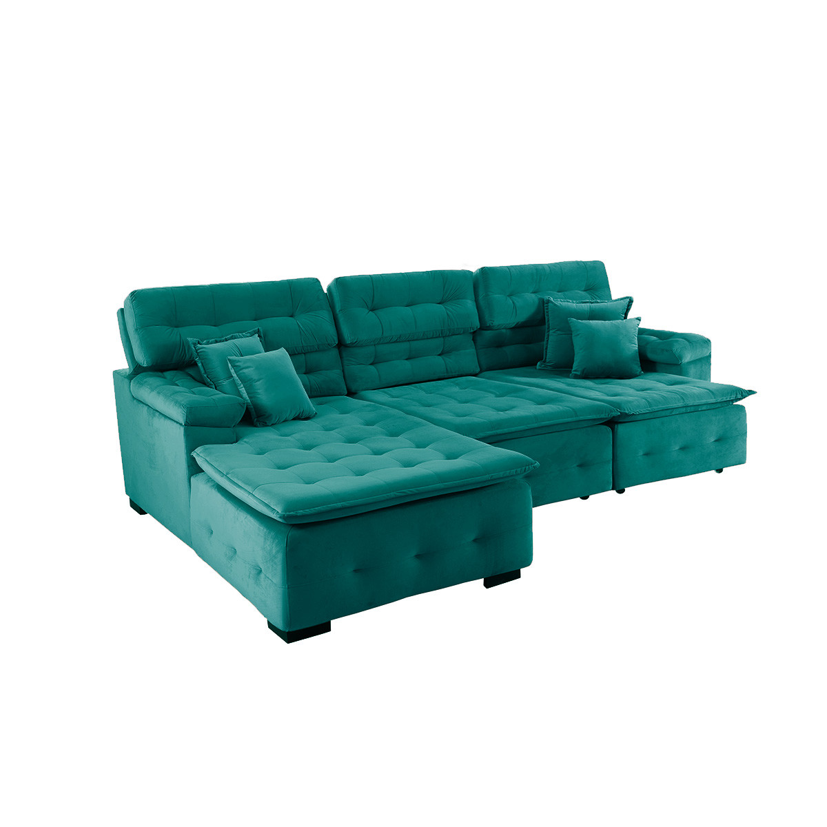 Sofá Orlando 2.80x1.70m com Chaise, Retrátil e Reclinável