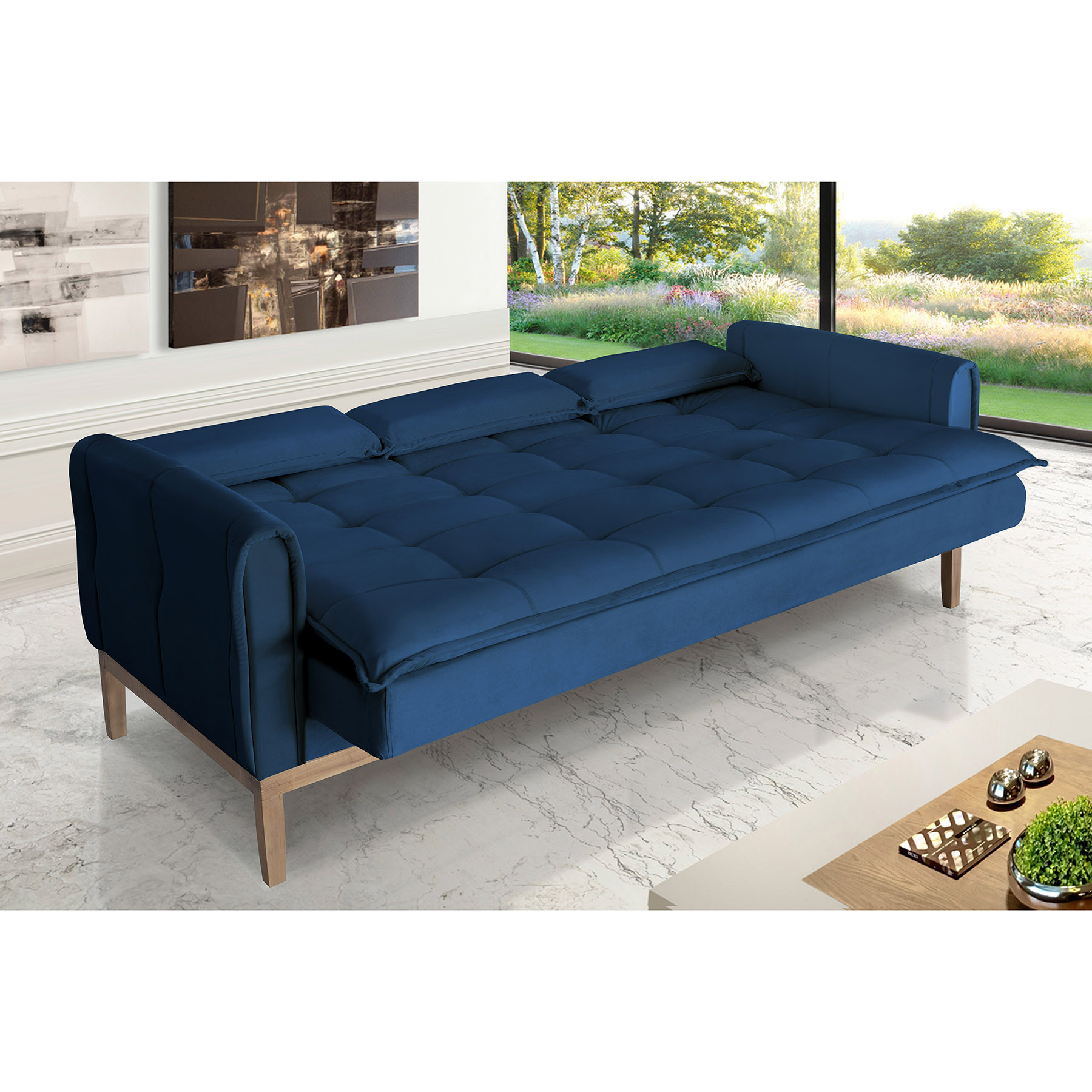 Sofá Cama Rivieira 1.50m - Azul