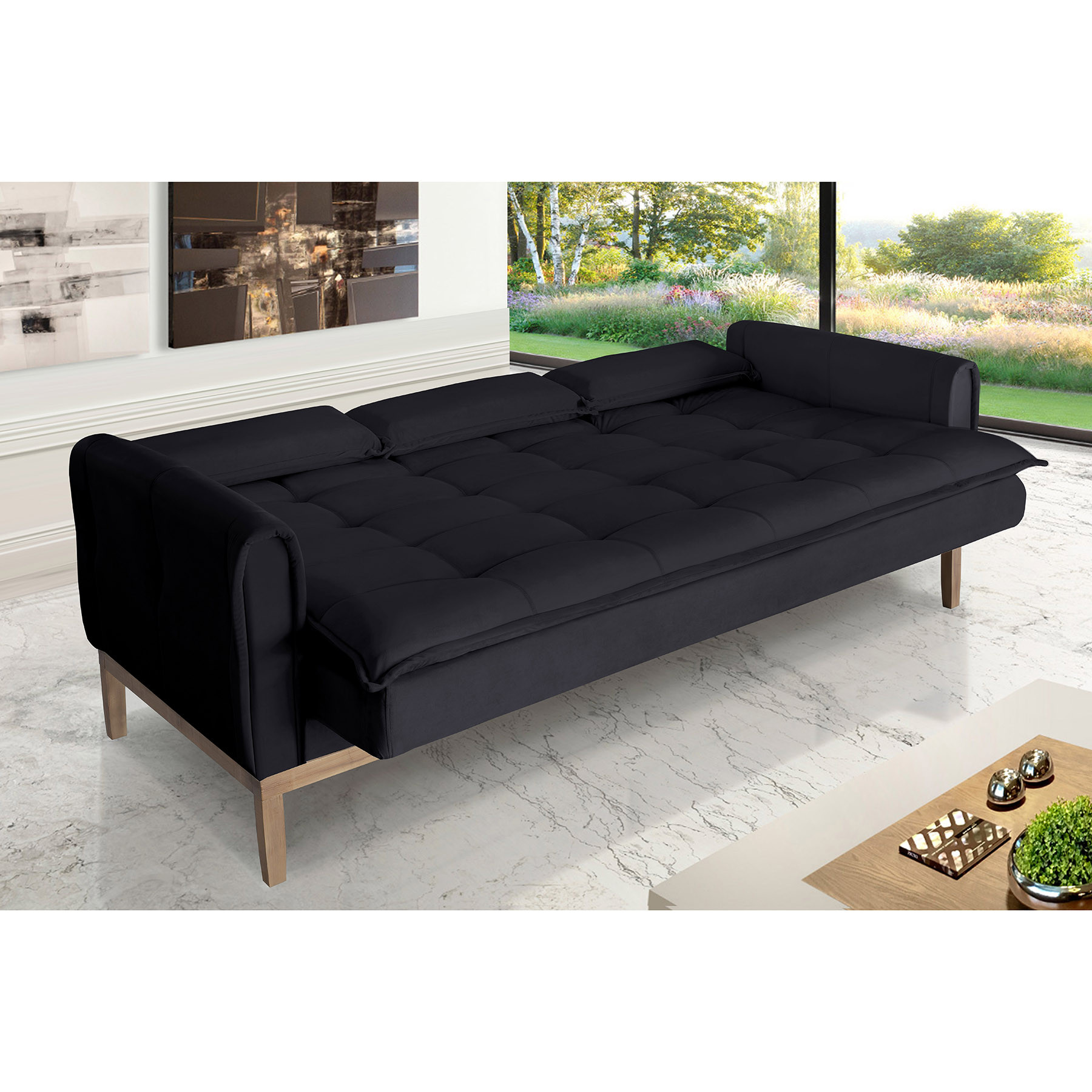 Sofá Cama Rivieira 1.50m - Preto