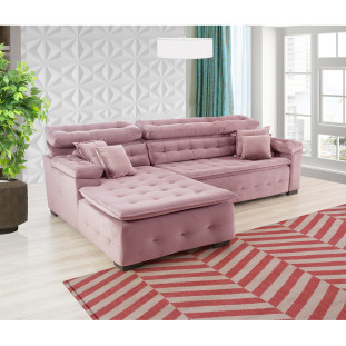 Sofá Orlando 2.20x1.70m com Chaise, Retrátil e Reclinável