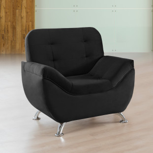 Poltrona Imperium 1.07m em Veludo Soft - Preto